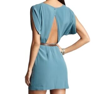 BCBGeneration cutout back solid green blue 6